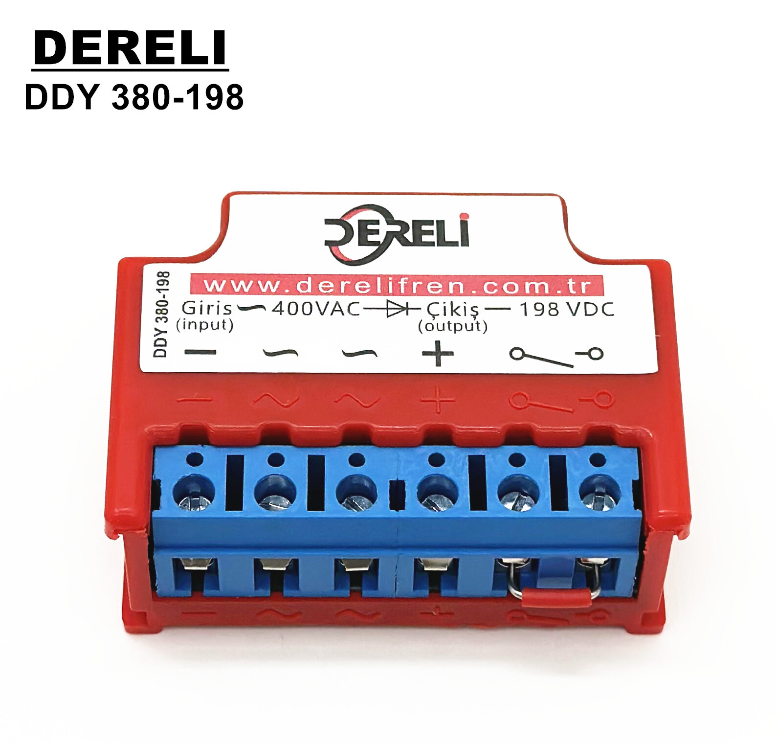 DERELI DDY 380-198-6D 400VAC~198VDC Half Wave Brake Rectifier module