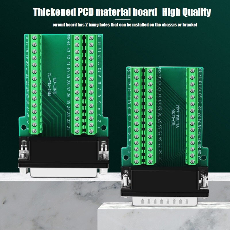 HDB44  3 Rows/3 Rows 44 Core Male/Female Head Pin Hole Plug DB44 Terminal Board