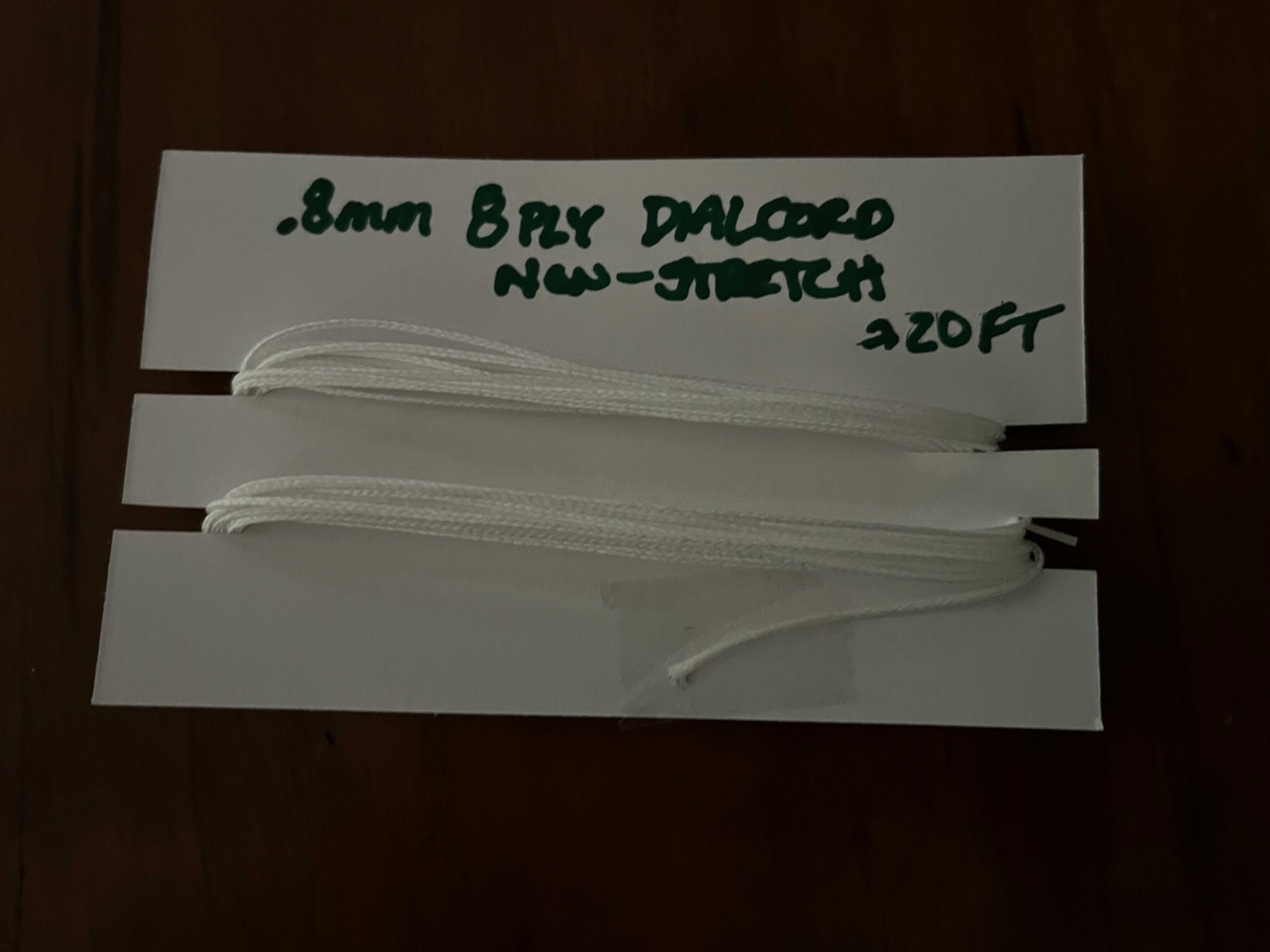 Dial Cord OVER 20 feet   approx .8MM 8 ply nonstretch WHITE ships free!!!