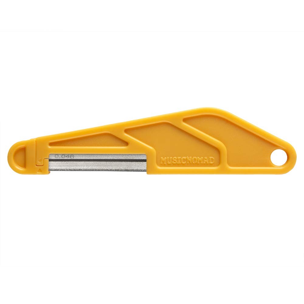 MusicNomad MN659 Diamond Coated Guitar Nut Slotting File - .046” .046", Yellow