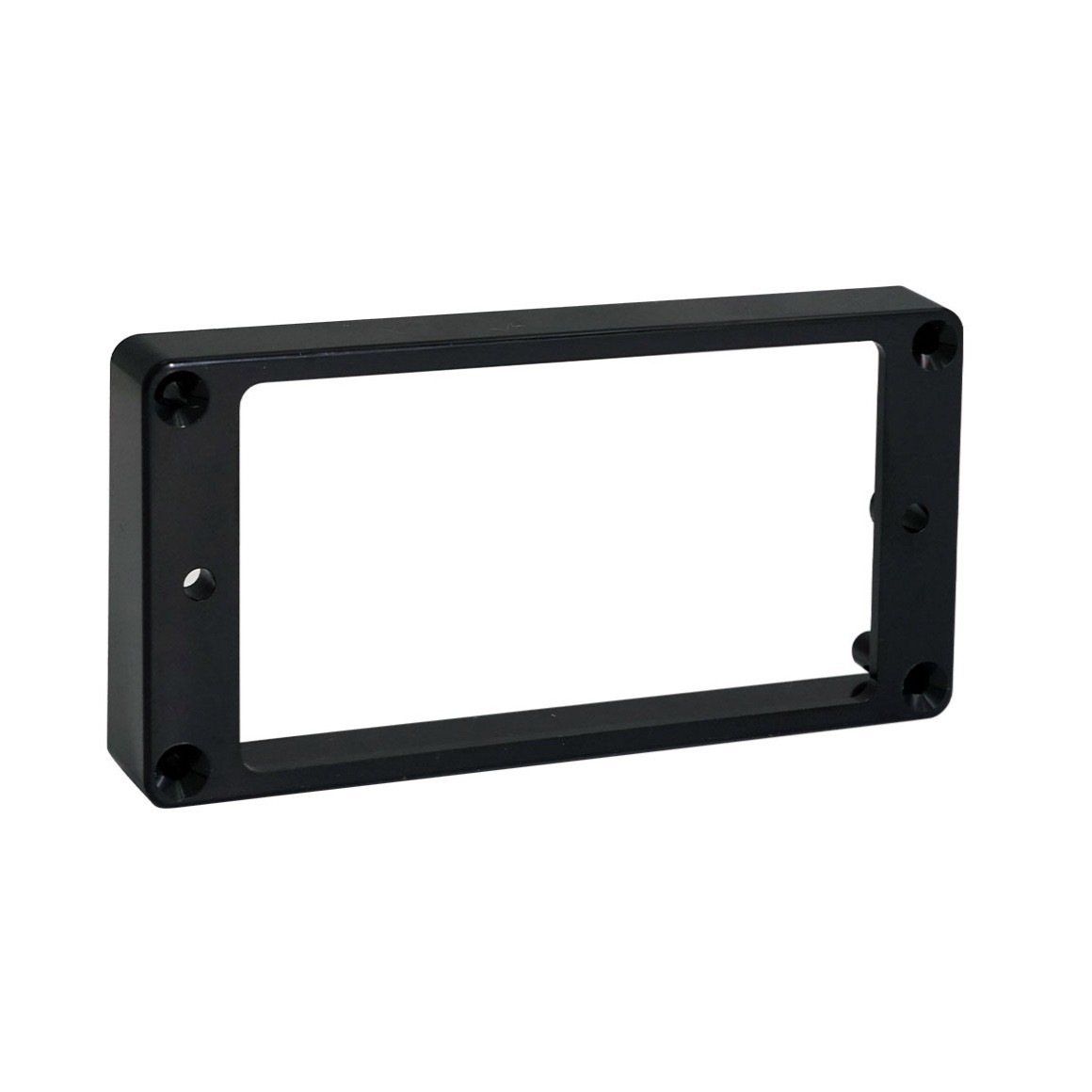 Set of 2 BLACK Humbucker Pickup Mounting Rings Bridge Neck Flat Bottom