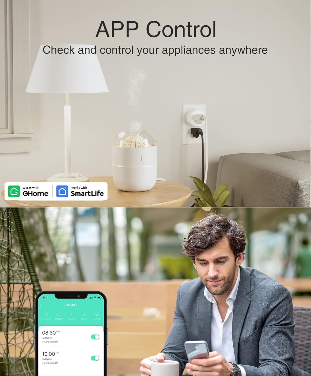 [Upgraded Version] Mini Plug Compatible with Alexa & Google Home, Wifi Outlet S