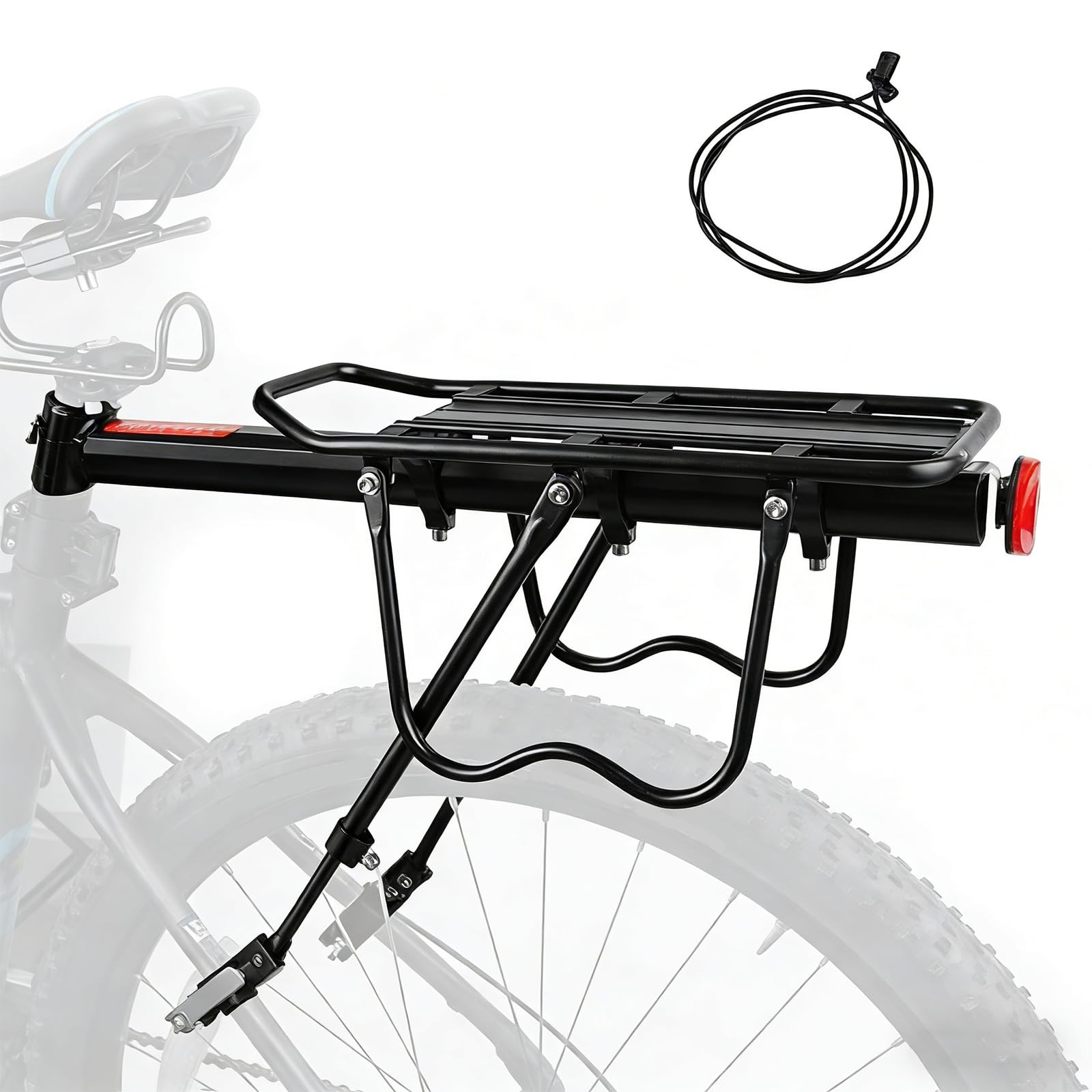 Rear Bike Rack Aluminum Alloy Bike Rack for Back of Bike (110-165lbs Capacity...