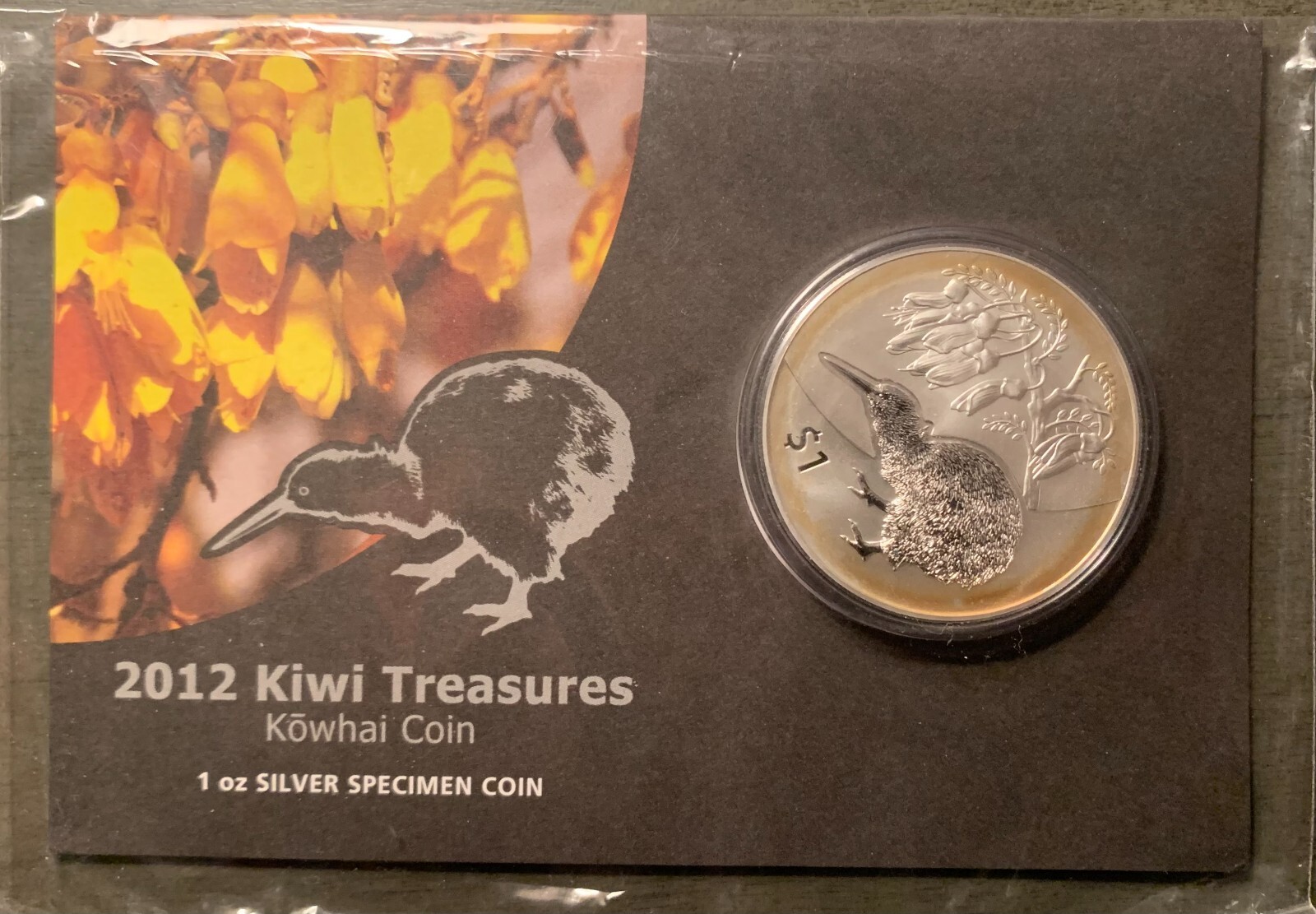 2012 Kiwi Pure 1oz .999 Silver coin New Zealand In Presentation Card