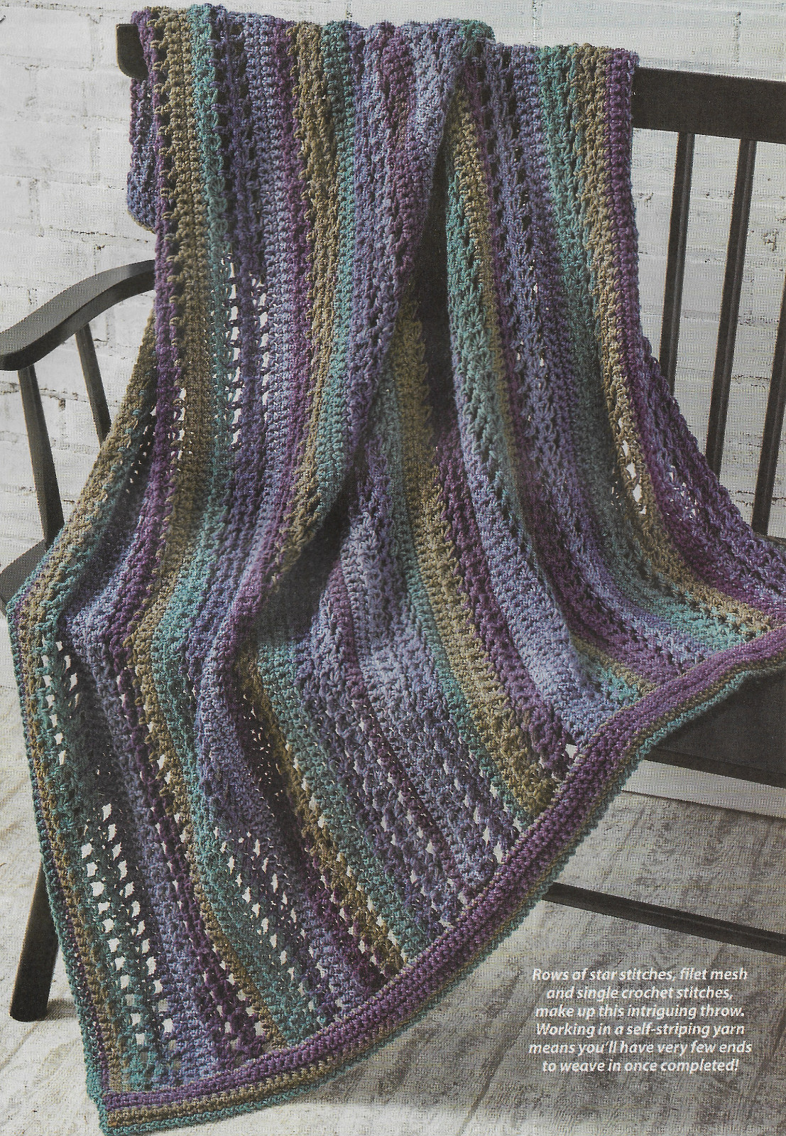 Northern Lights Afghan crochet pattern instructions