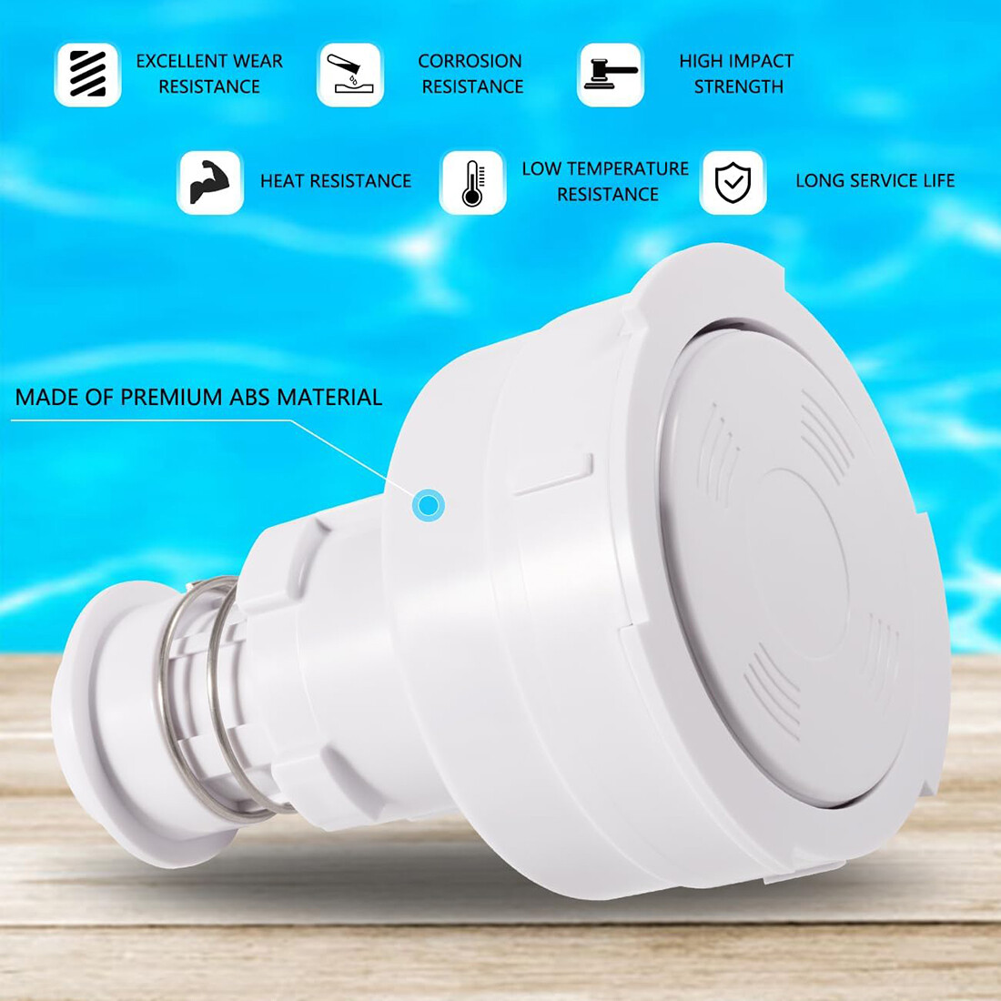 PCC2000 Rotating Pop Up Head Nozzle for Paramount in-Floor Cleaning System White