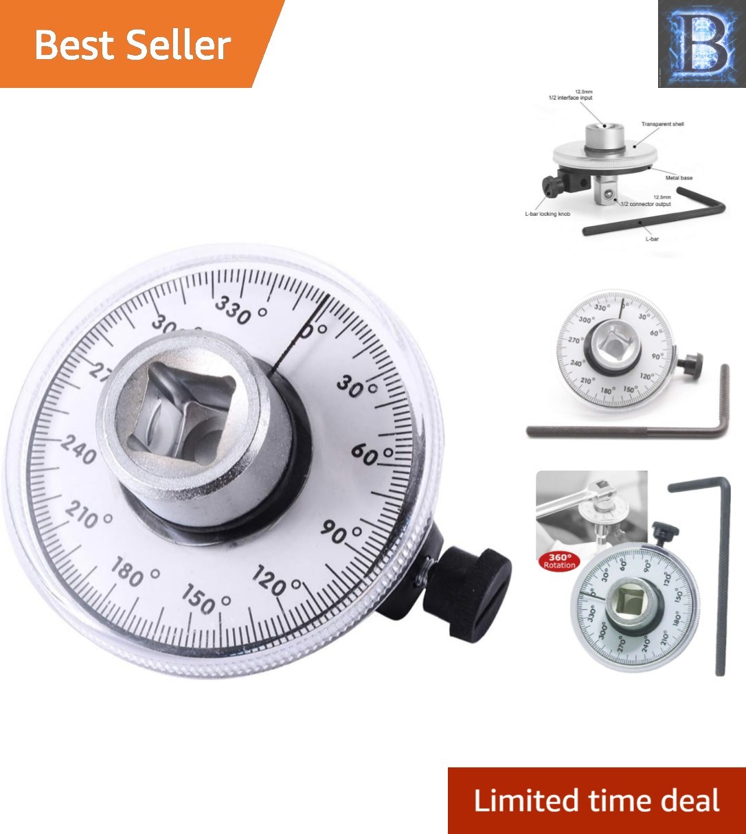 Professional 1/2 Inch Drive Torque Wrench Gauge - Accurate & Durable Design