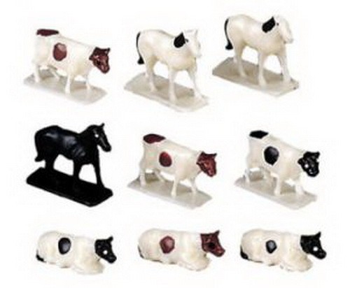 Bachmann 42201 HO Cows & Horses Figure Assortment (Set of 12)