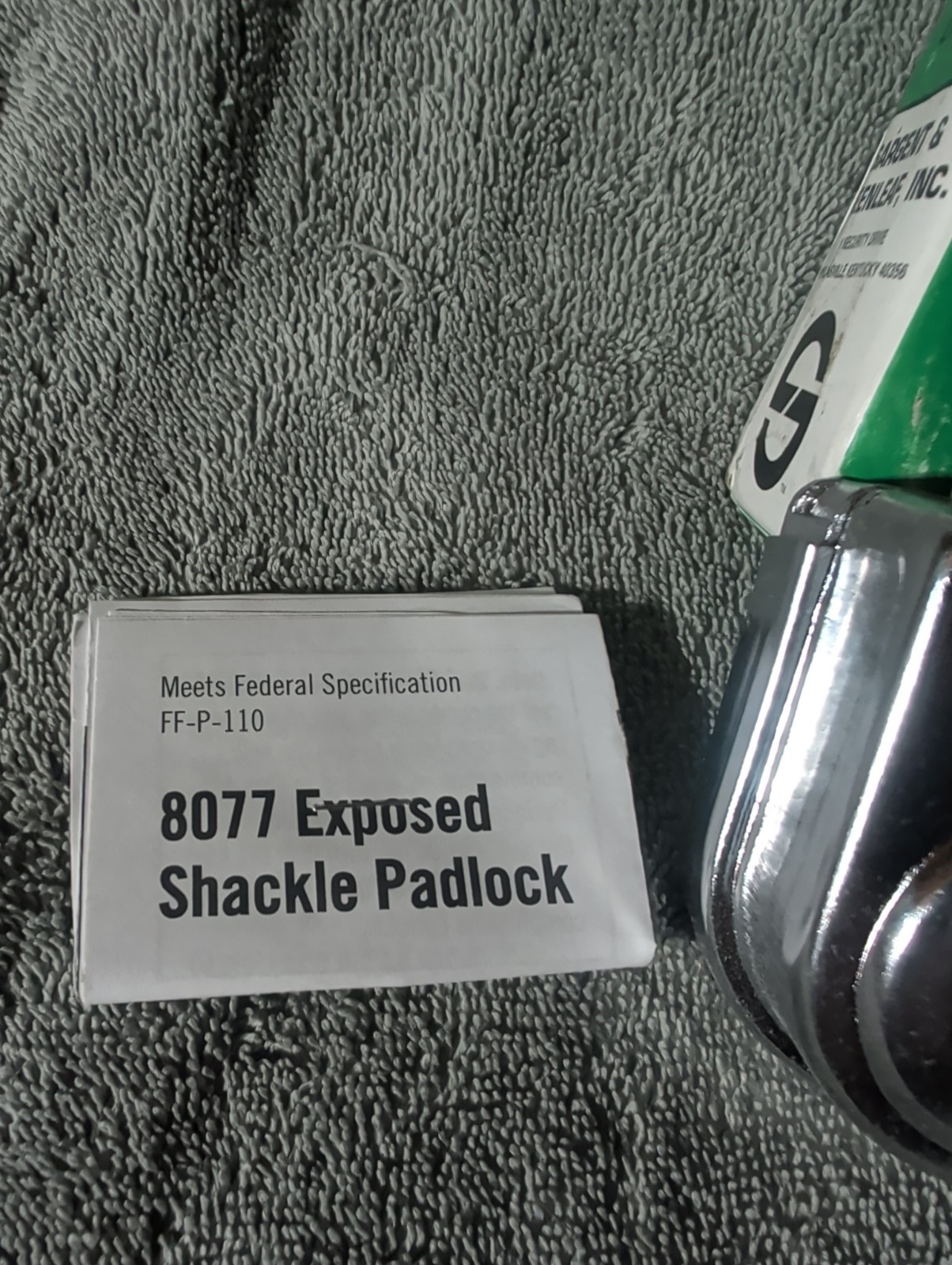Sargent & Greenleaf Key High Security Key Changing Combination Padlock 8077