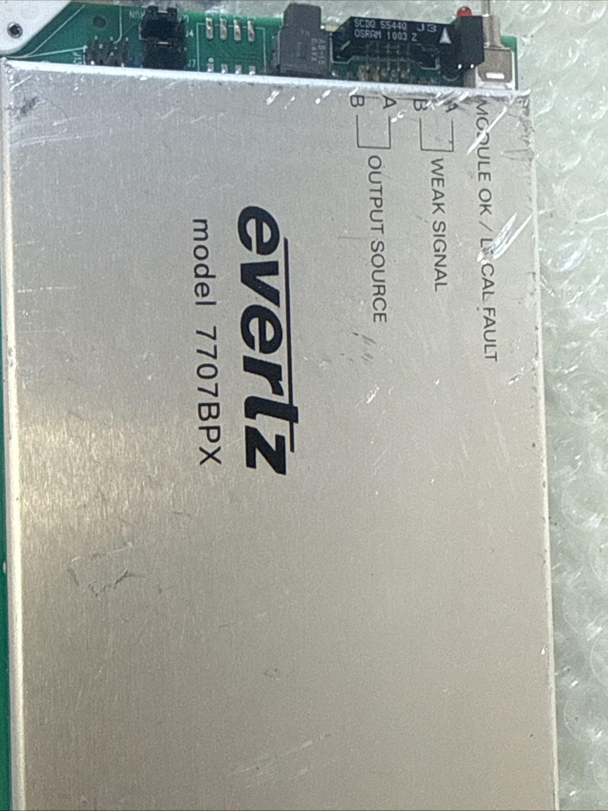 Evertz 7707BPX Optical Bypass Protection Switch