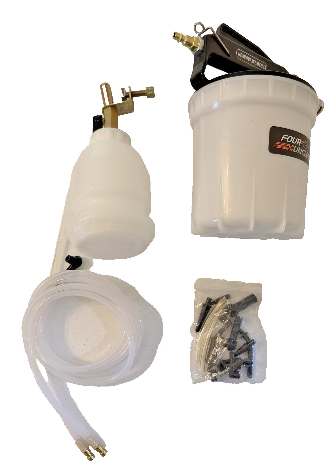 Brake Bleeder Vacuum Pump Kit AIR-001 2L Fluid Extractor w/ Refill Bottle