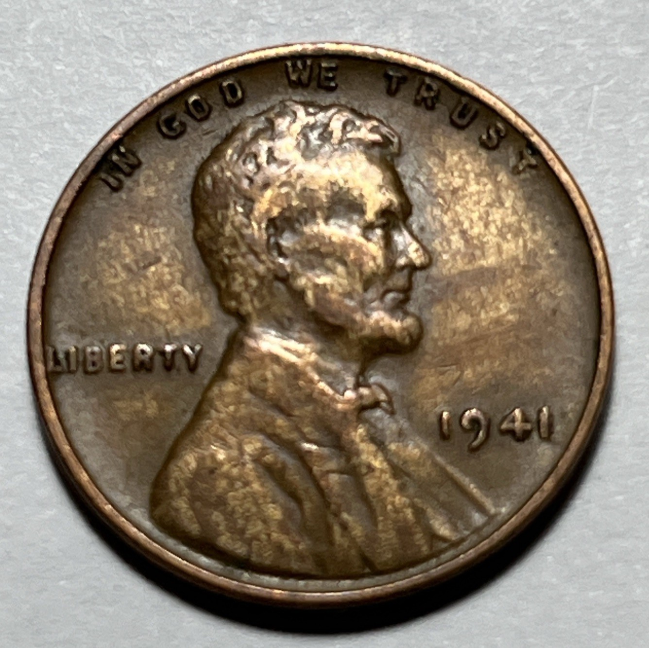 1941 Wheat Penny “Woody” Improper Alloy Mix Error #2