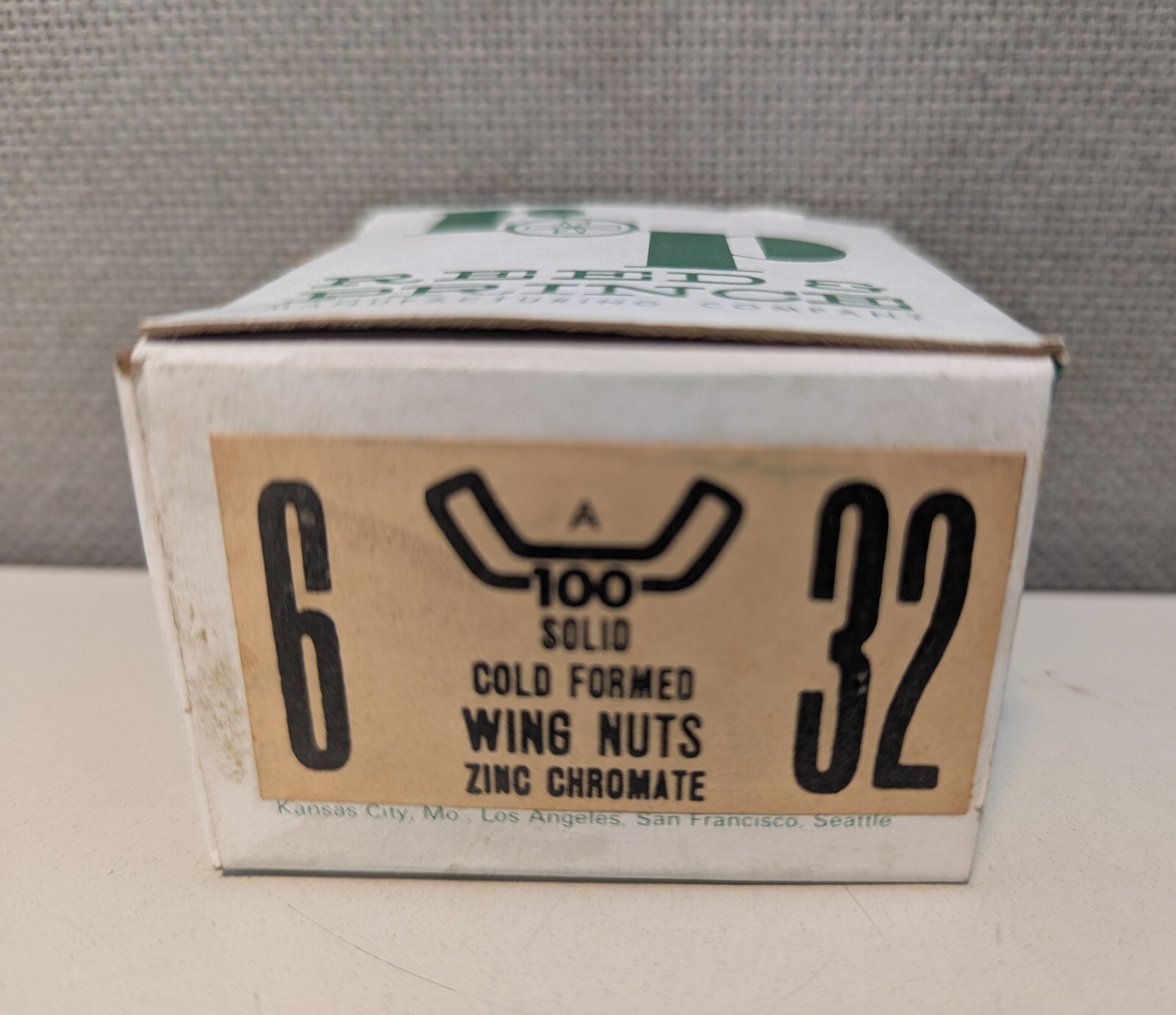 #6/32 WING NUT COLD FORMED ZINC PLATED 100 EACH