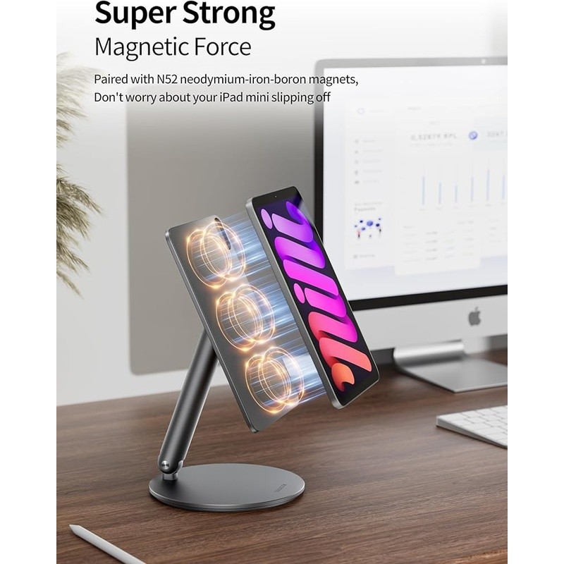 Magnetic iPad Mini Stand Adjustable 360° Rotating Base Foldable Tablet Holder US