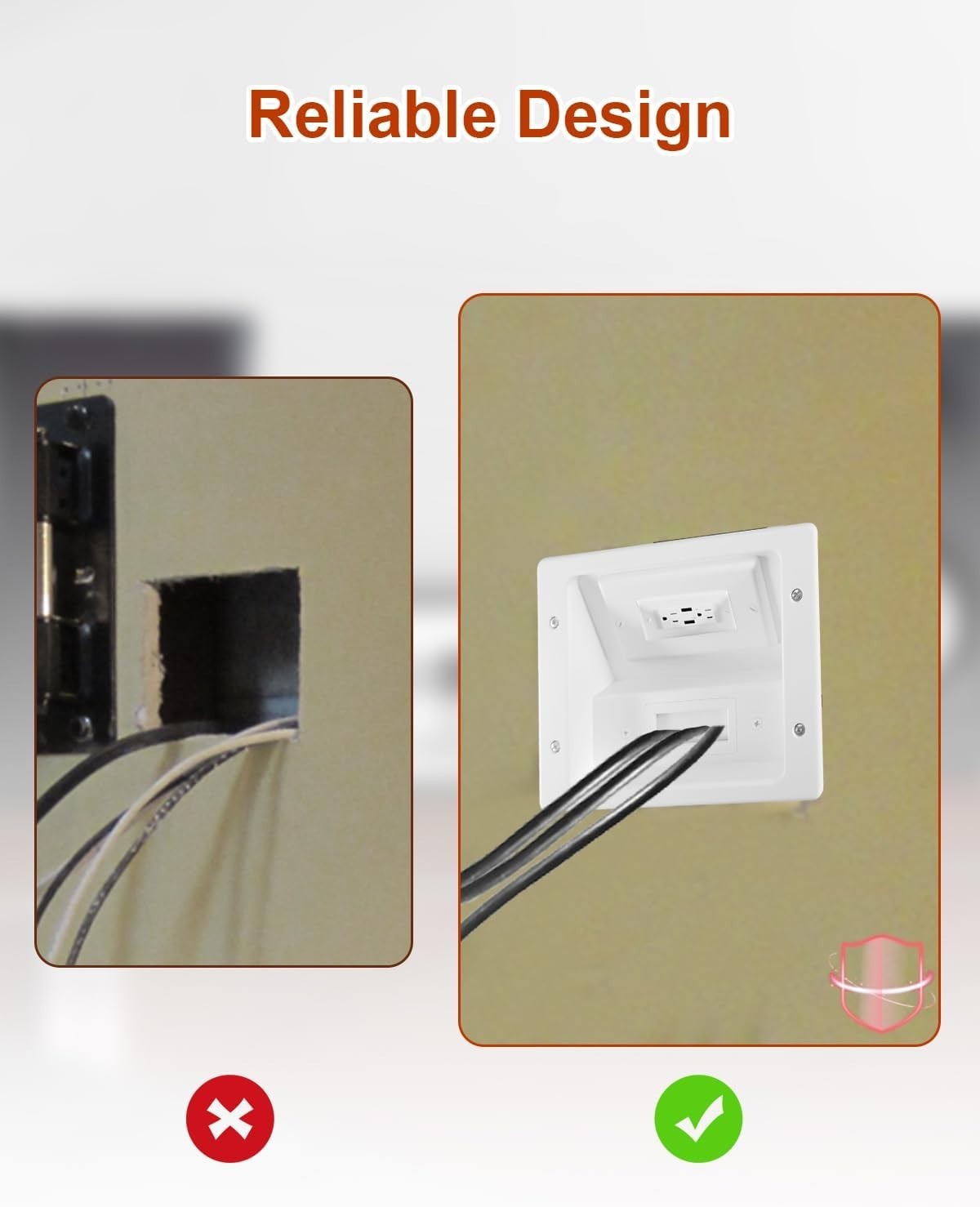 Wall Cable Concealer Kit in Wall Cable Management Kit 9 Ft Cord Plug In