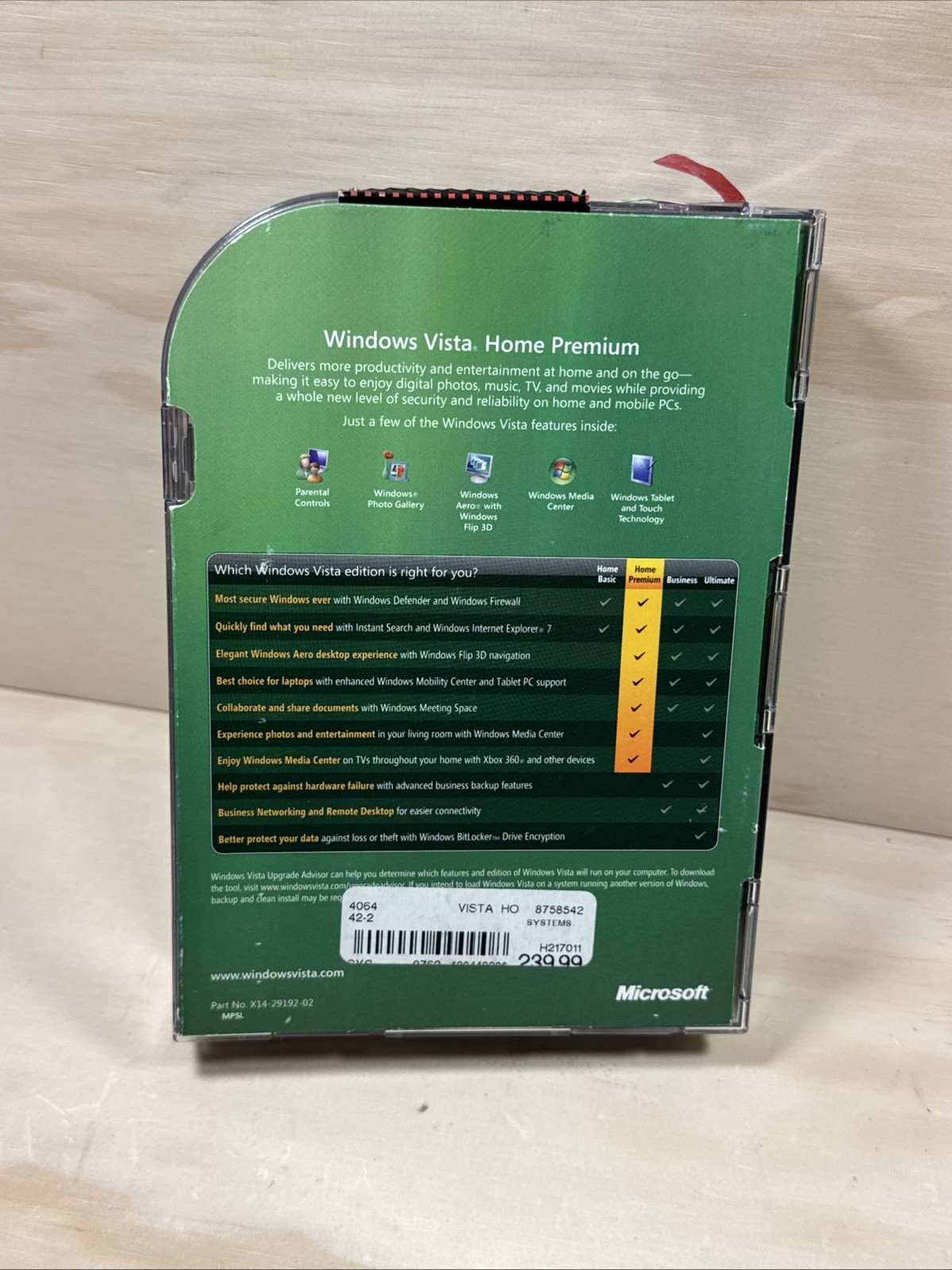 Microsoft Windows Vista Home Premium SP1 Full Version for Windows With Key