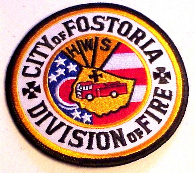 CITY OF FOSTORIA OHIO DIVISION OF FIRE DEPT PATCH NEW FREE SHIPPING !!!