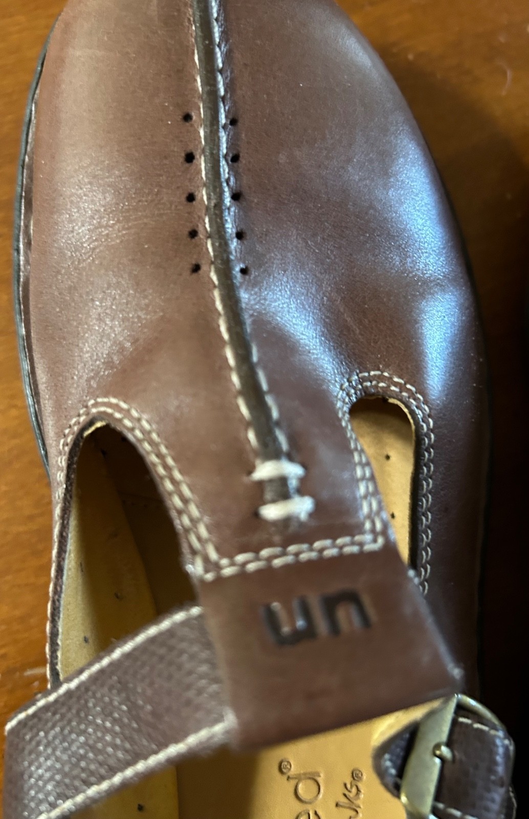 Clarks structured clogs mules 10M chestnut brown EUC