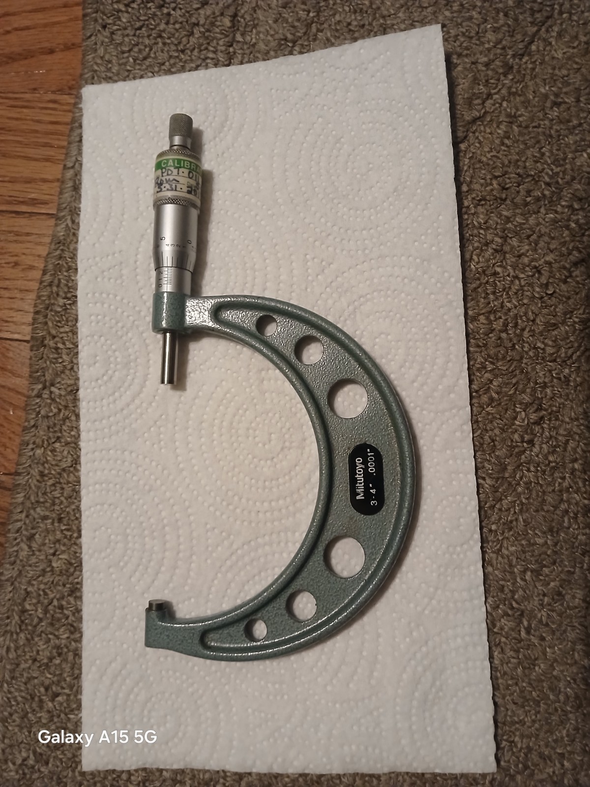 Mitutoyo 103-116  3-4" Mechanical Outside Micrometer - Blue
