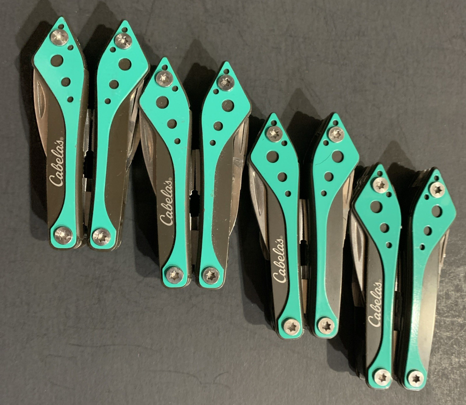 CABELA’S Multi Tool Stainless Tool Knife Teal Lot Of 4 NEW