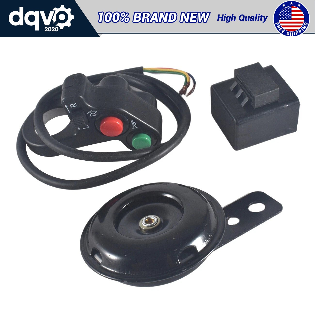 Motorcycle 7/8" Multi-function Turn Signal On Off Light Switch Flasher Horn Set