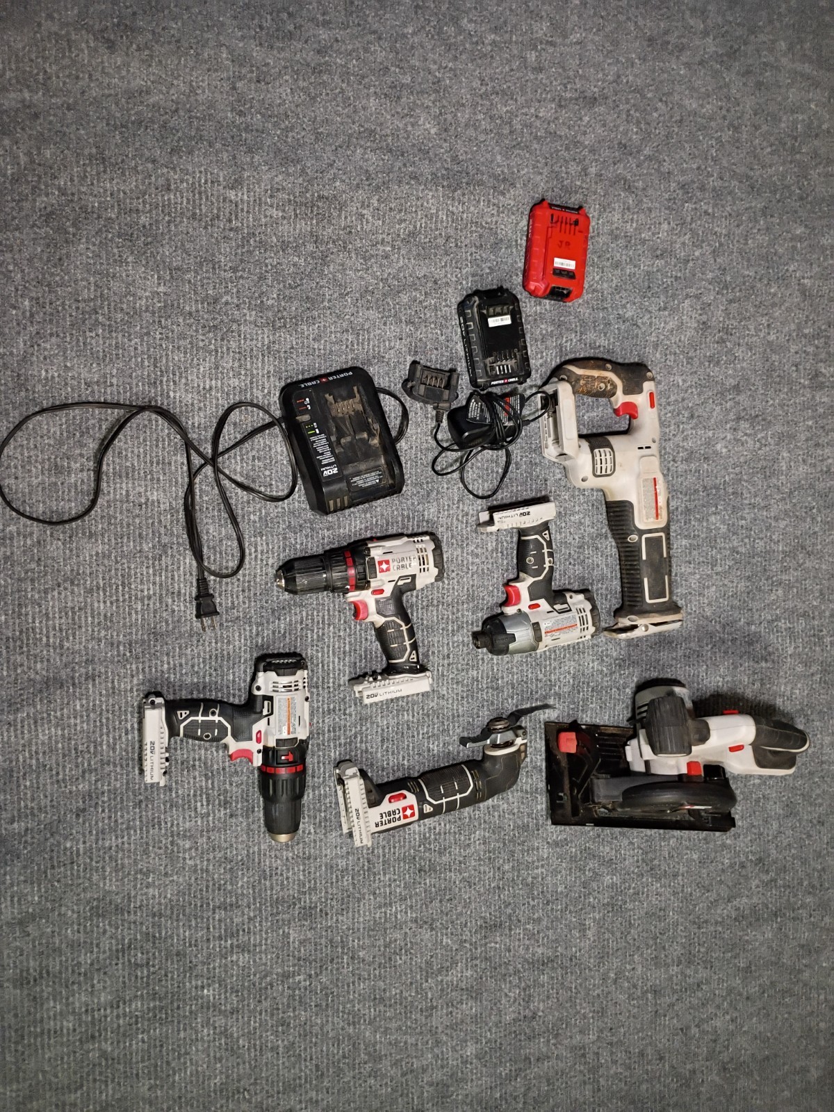 Porter Cable Cordless Power Tools 20V 10 Piece Set Tested And Works