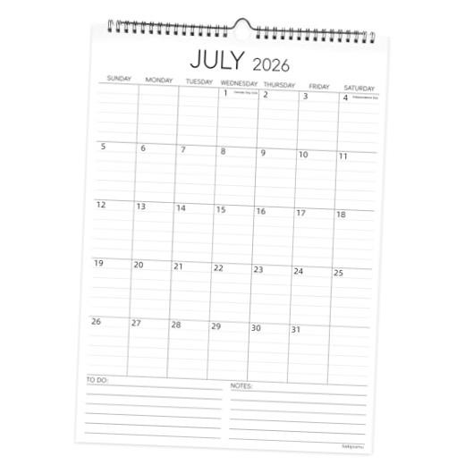 Calendar 2026-2027 Wall Calendar, July 2026 - December 2027, Large 12" x 17",