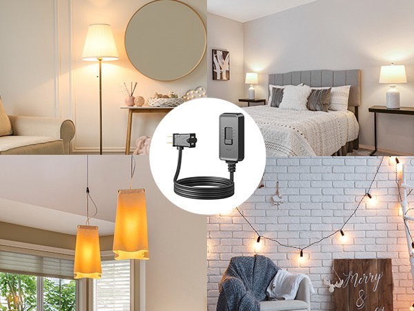 Plug in Light Dimmer for Table Lamp Bedside LED Bulbs Slide Control Switch