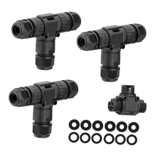 IP68 Waterproof 3-Way 3-Pole Cable Connectors – UL Listed Electrical Junction