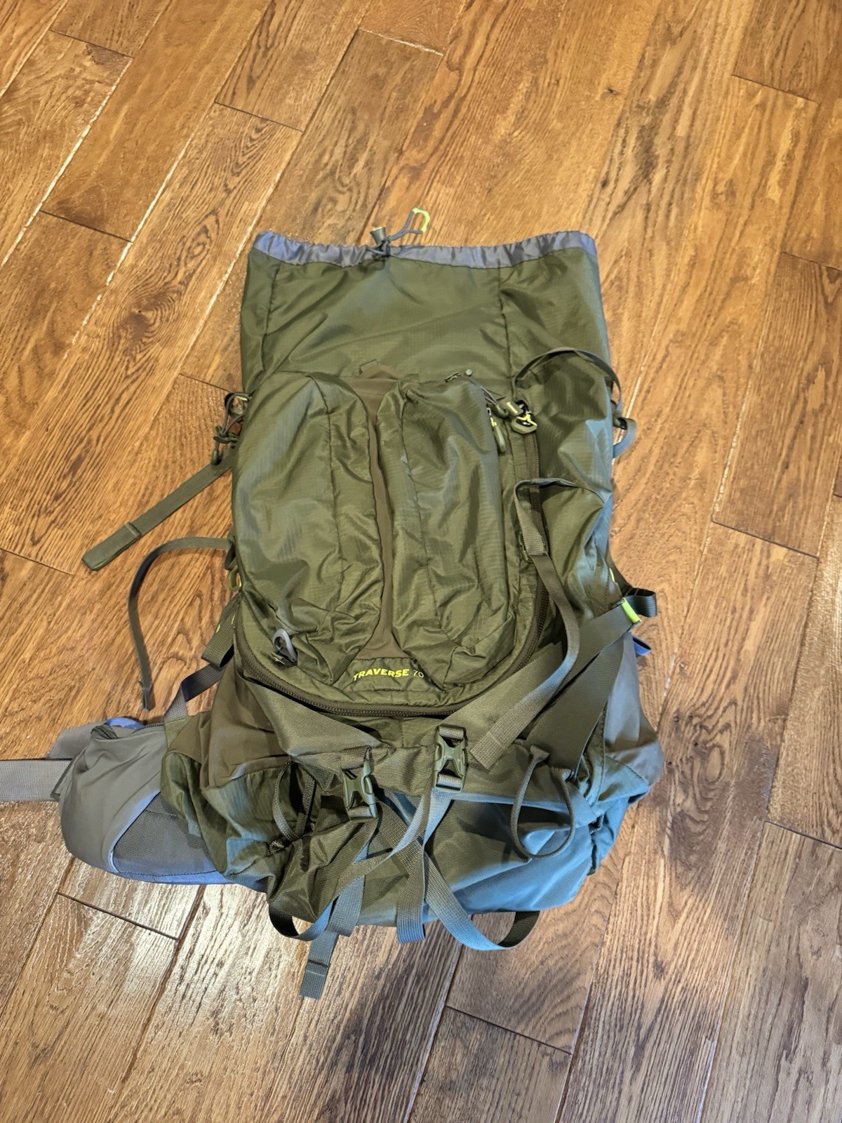 Traverse 70 Pack Mens Green Hiking Backpack