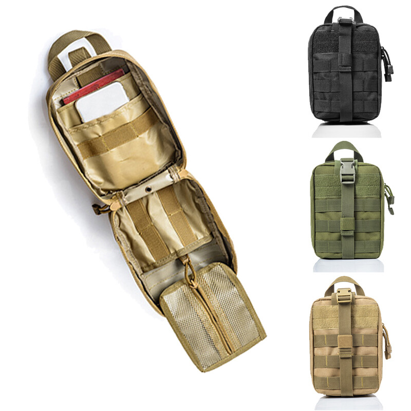 Military Molle First Aid Medical Emergency Carry Bag Pouch Hiking Waist Packs