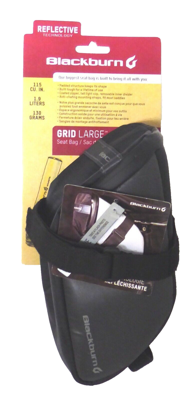 Blackburn Grid Large Seat Bag Reflective