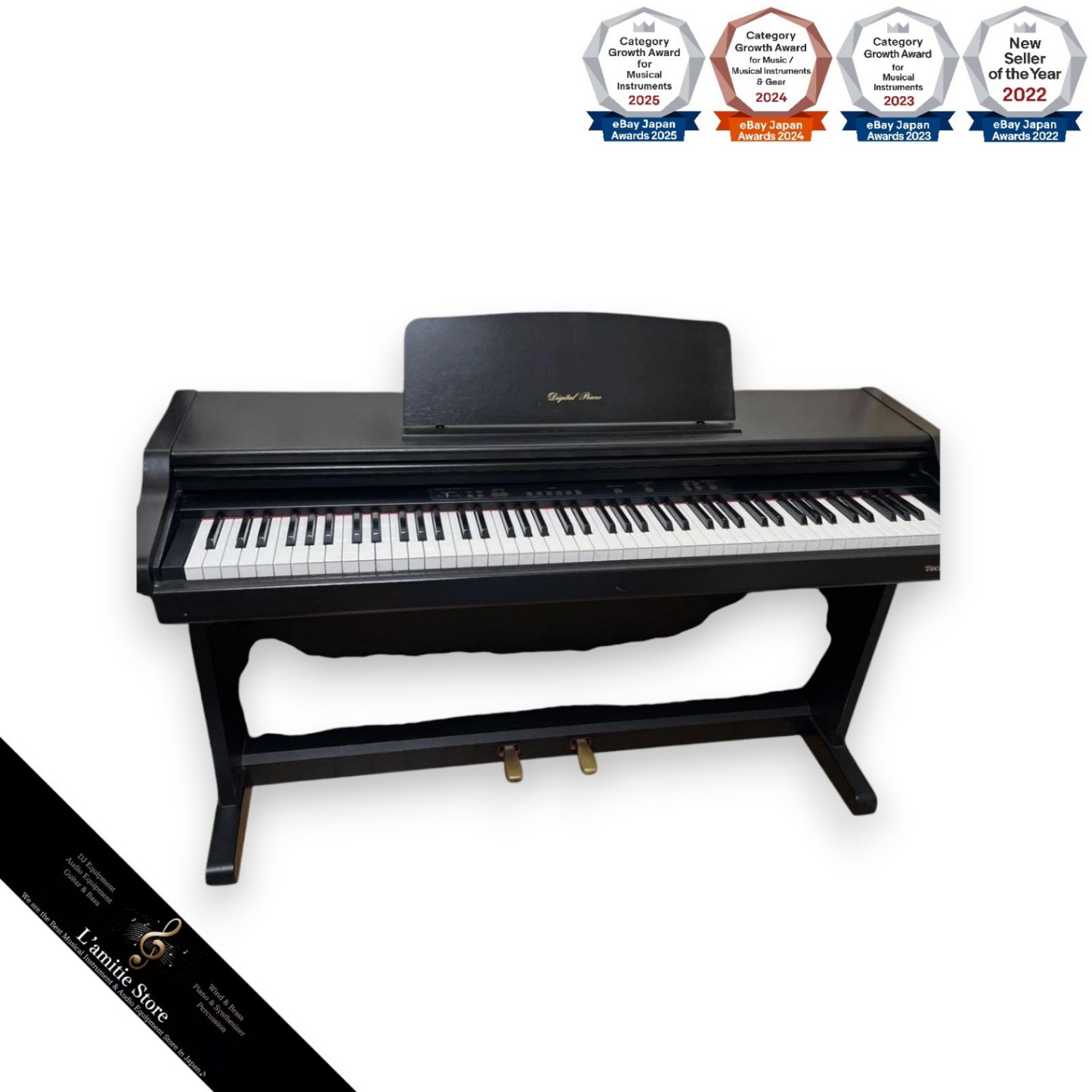 Technics PCM Digital Piano PX203 Electronic Keyboard with Pedals