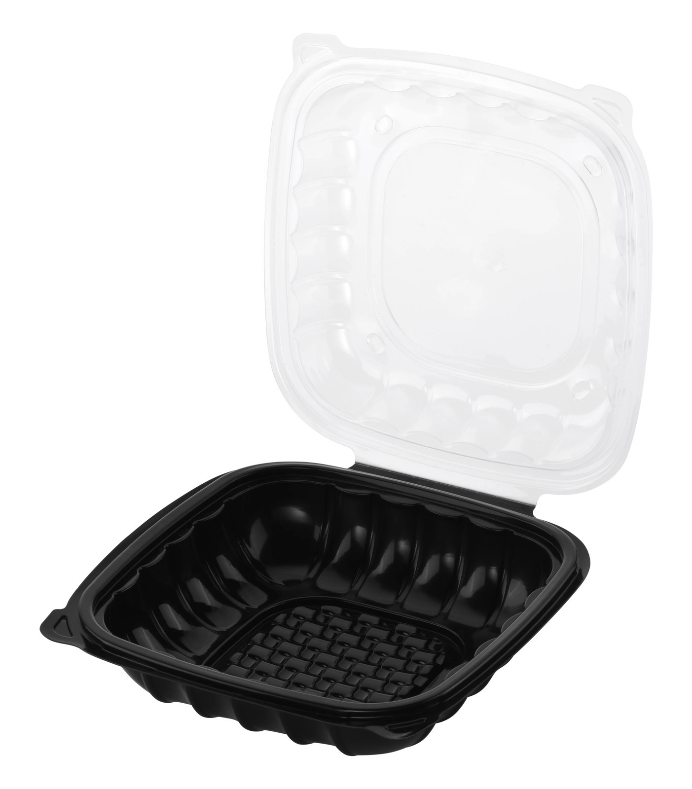 Hinged Duo-Colored PP Container, 8" x 8", 100pc (100/1)