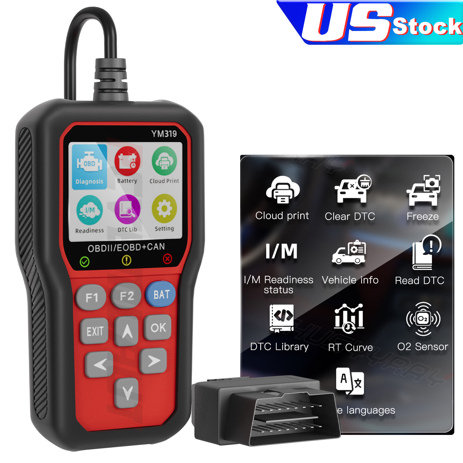 2025 YM319 OBD2 Scanner Engine Reader Car Diagnostic Tool
