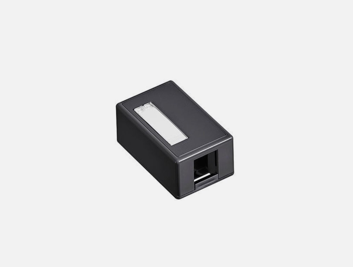 (12) Leviton 41089-1EP Surface-Mount Quickport Box Plenum Rated 1-Port Black