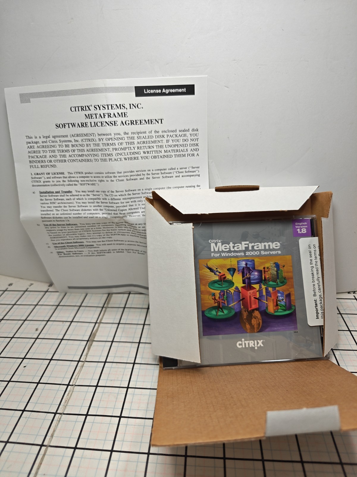 METAFRAME 1.8 WINDOWS 2000 Disc Only Sealed 45 Day Evaluation Copy