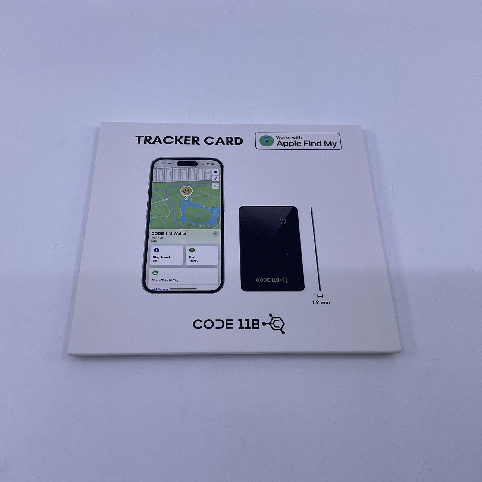 Code 118 Tracker Card - Apple Find My App Never Lose Your Wallet Again! NEW