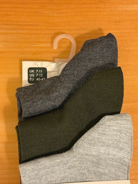 Steel & Jelly Bamboo or Polyester Blend Socks 3 Pair Premium US Shoe Size 7-12