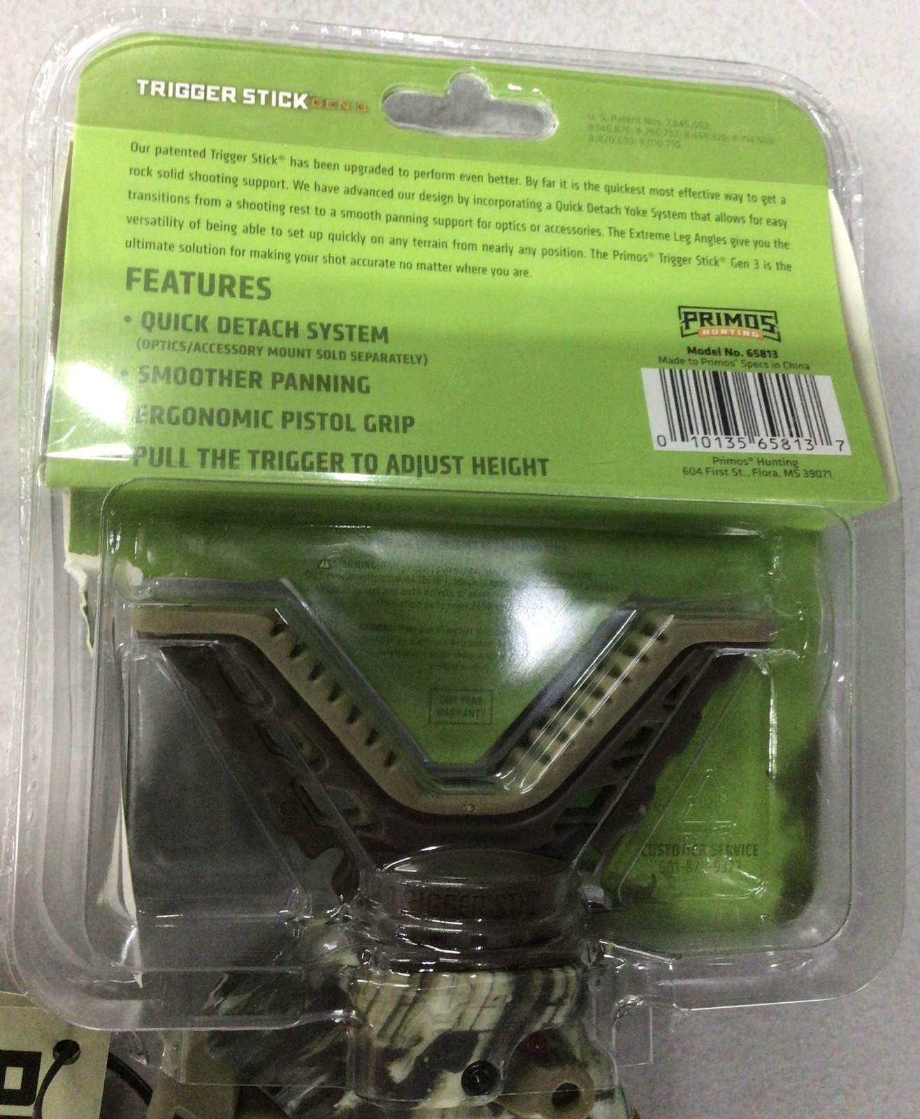 Trigger Stick Gen3 Shooting Stick Adjustable Height, Quick-Detach Yoke, Durable