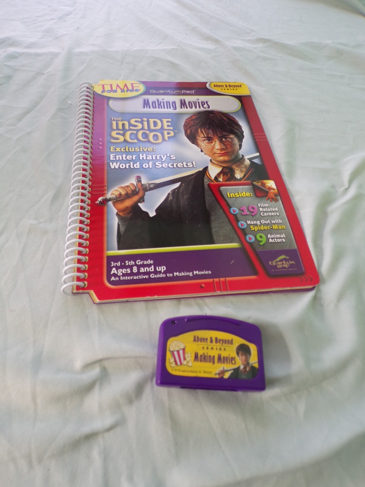 HARRY POTTER QUANTUM PAD THE INSIDE SCOOP MAKING MOVIES LEAPPAD BOOK & CARTRIDGE