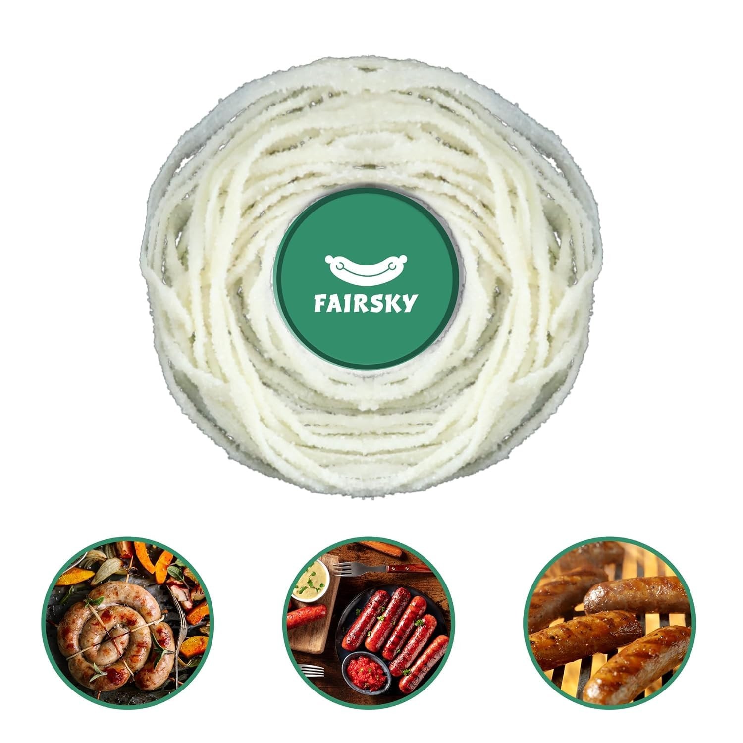 Edible Natural Sheep Sausage Casings, Grade A Pre-Tubed Sausage Casings for H...