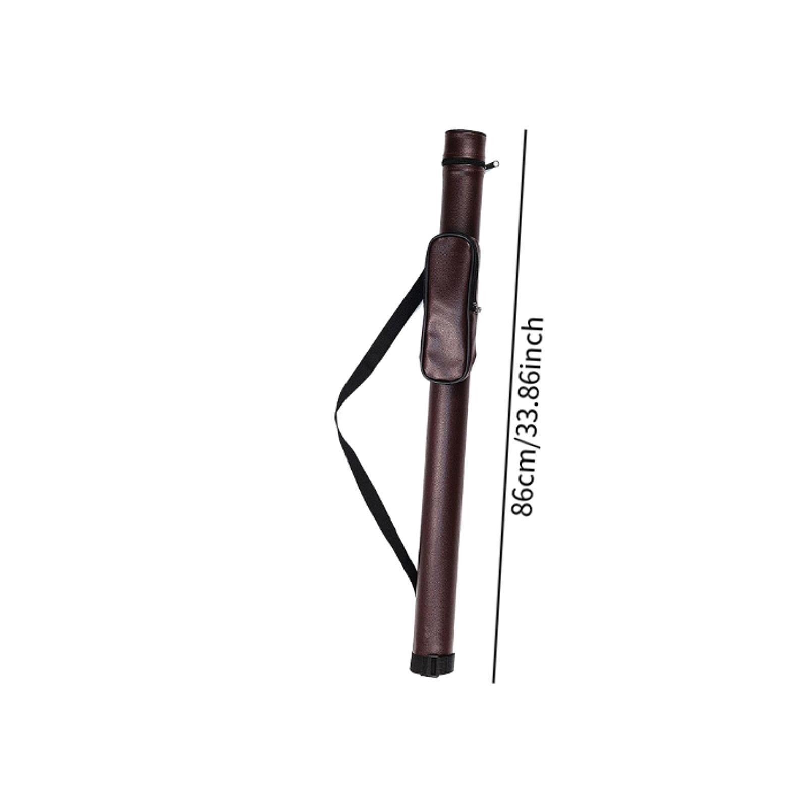 1/2 Billiard Cue Case PU Leather Protect Dustproof Practical Pool Cue Bag