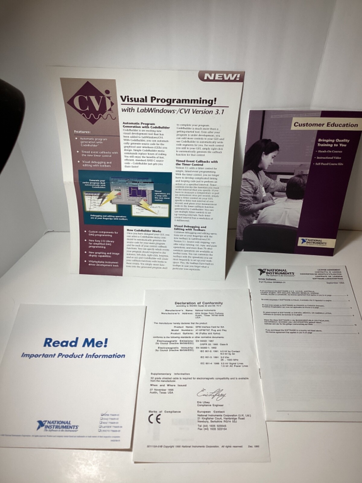 National Instruments Software GPIB/TNT NI-488.2 Software Manuals Disk 1995 Vtg