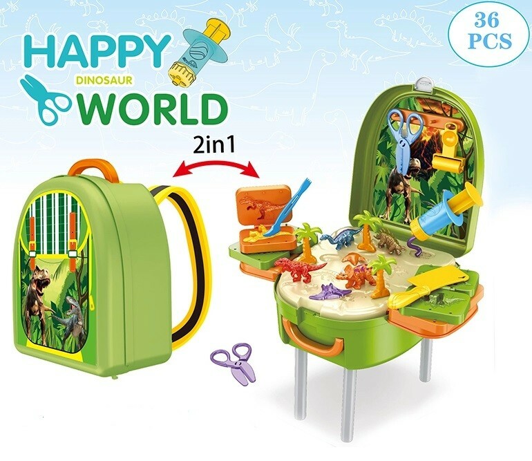 Clay Dinosaur Toys Set with Backpack(36 Pieces) for 3-12 years old Kids
