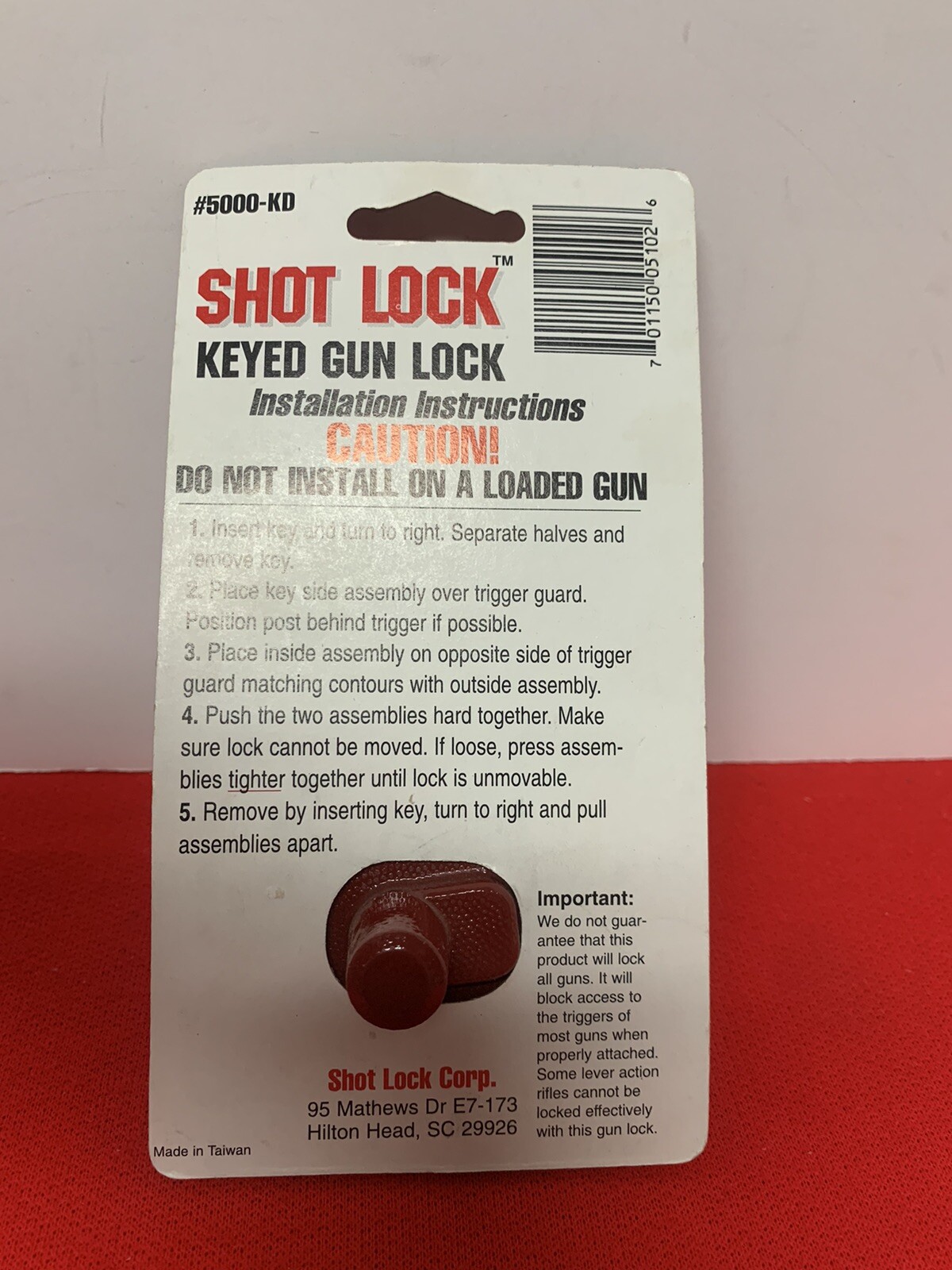 Shot Lock Keyed Gun Lock System-#5000-KD-New
