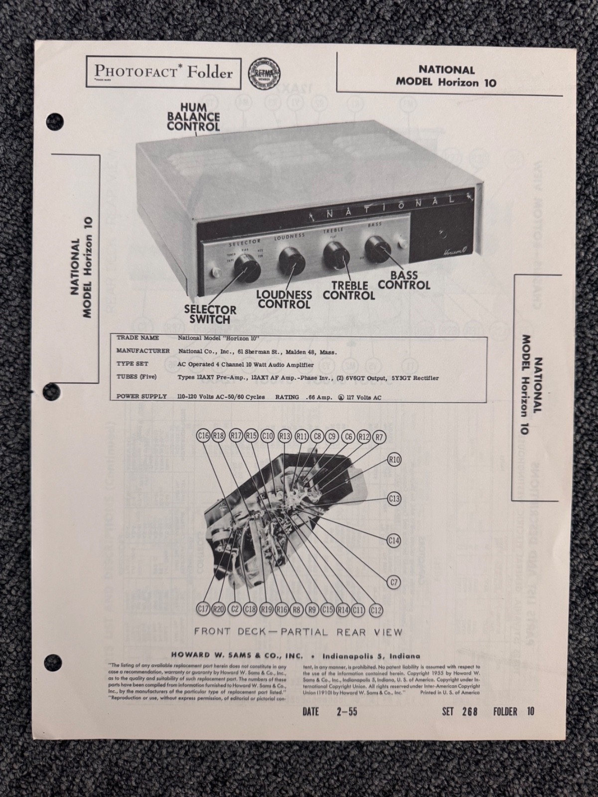 APPROVED ELECTRONICS, NATIONAL VARIOUS MODELS INFO AND SCHEMATICS