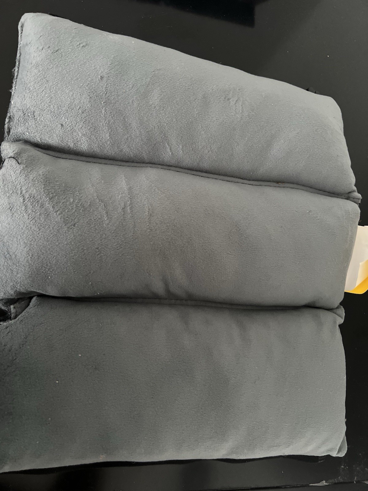 Gray and Black Quilted Rectangular Bed Pillow for Bedroom