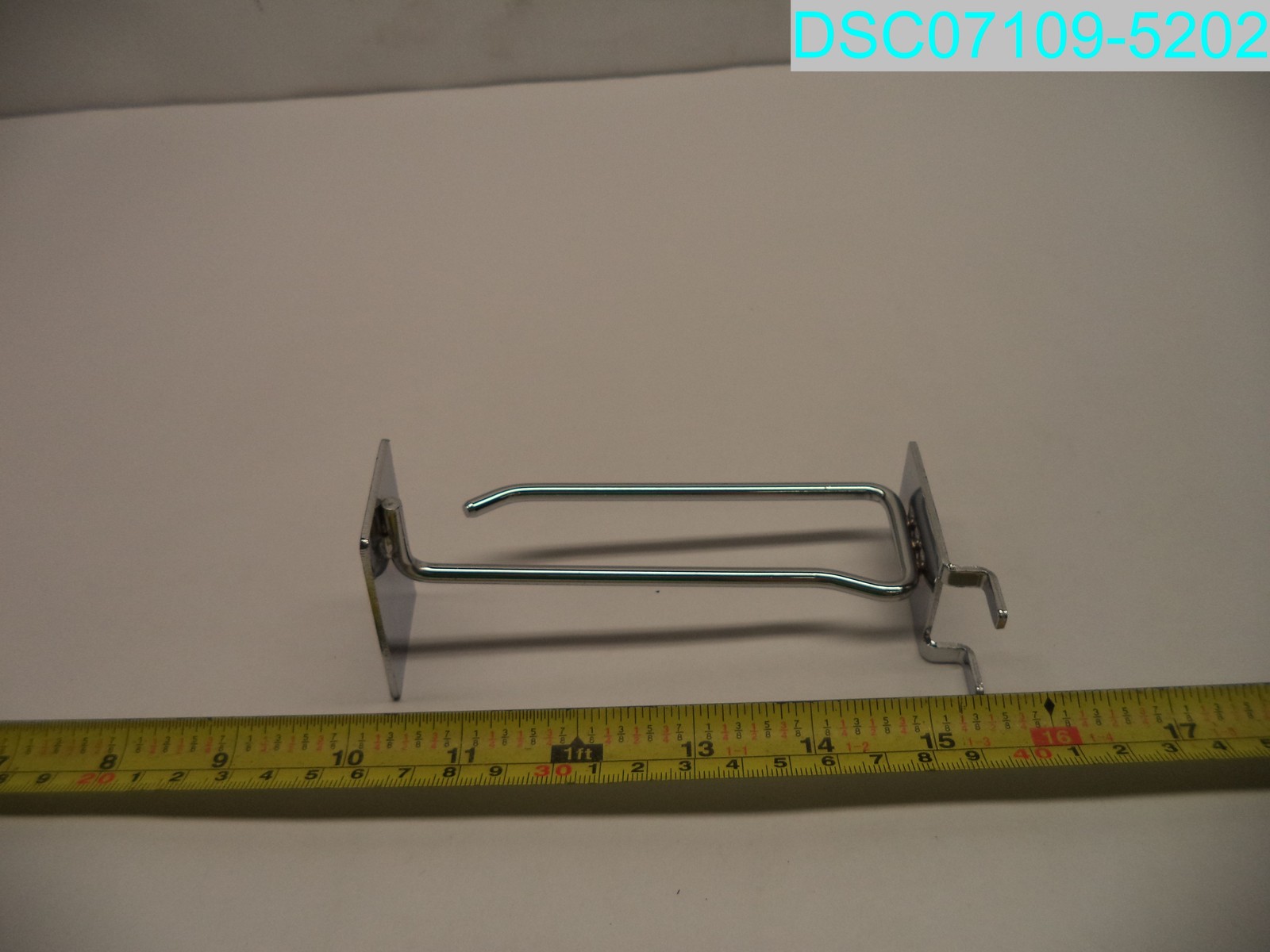 QTY=30: 5" Metal Plate Scanner Hooks For Slat Wall Chrome Finish