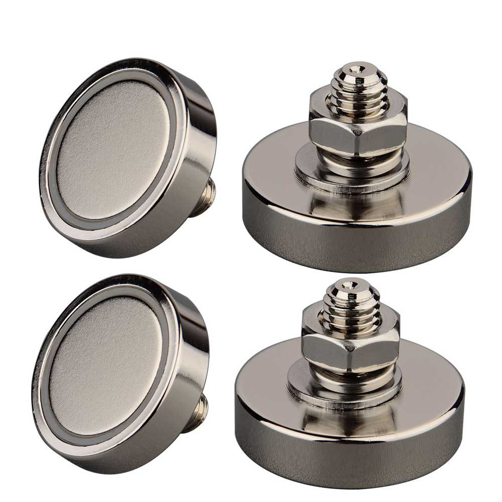 4PC Strong Pot  Magnet NdFeB D32mm M8 Threaded Stud Outdoor Mounting Vedio PTZ